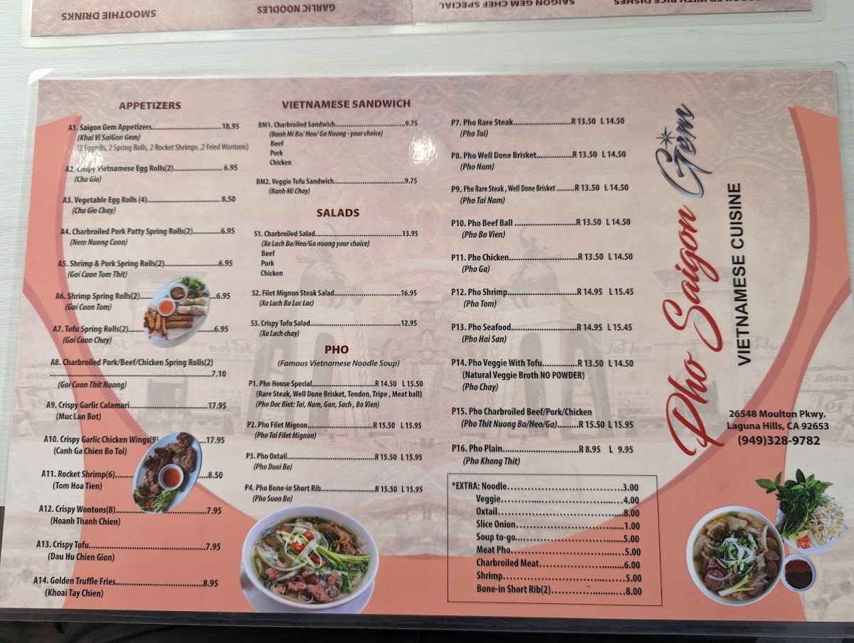 Menu Pho Saigon Gem-4